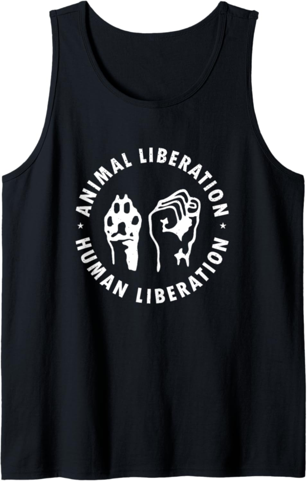 Animal Rights Liberation Vegan Vegetarian Tank Top - Image 2